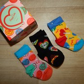 Рождественский набор , детские носки в подарочной коробке Happy Socks Kids (3 пары)