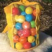 Набор разноцветных шариков для сухого бассейна 70 шт. в рюкзаке !!!! Отличные!!!
