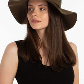 Женская шляпа Федора, зимняя 56-59 см. Синяя, коричневая, хаки.