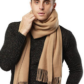 элегантный зимний шарф, унисекс. 10% кашемир