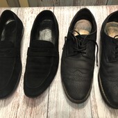 2 пары мужских туфель р.42 кожа и нат. замш