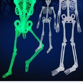 Скелет фосфорный подвесной 33 см светится в темноте - декорация .1шт.