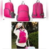 Складной туристический рюкзак .удобный,прочный( розовый )