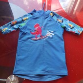 Сонцезахисна купальна пляжна футболка для плавання Jojo Maman Bebe хлопчику 4-5р 104-110 см  динозавр