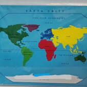 Пазлы "Карта мира" пластиковые мягкие (42 * 30)