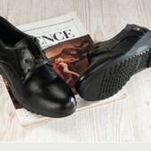 Туфли- ботиночки женские пресс.кожа ,2 модели ,черные на шнуровке, демисезонная обувь р-р 37,38.