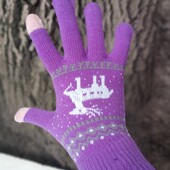Новые женские утепленные, вязаные перчатки