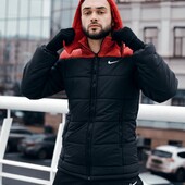 Зимняя куртка Nike "Европейка" красно-черная