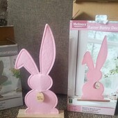 Весняний фетровий пасхальний кролик melinera 41 см статуетка пасха рожевий