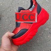Женские демисезонные кроссовки"GUCC"красные,нюанс могут присутствовать следы краски