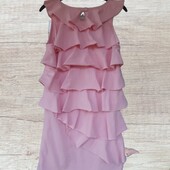 Красивенное фирменное платье с воланами на +-7 лет