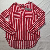 Женская блуза street one, размер s, красная в белую полоску