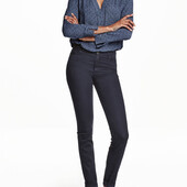 Брендовые джинсы H&M Оригинал темно-синие супер стрейч xs-xxs