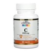 витамин C, 1000 мг, 60 таблеток 21st Century - США