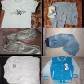 Лот 9 шт. футболка, джинсы h&m, рубашка, кофта шопкинс, футболка kitty