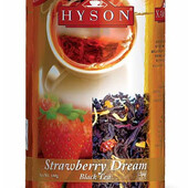 Чай чорний крупнолистовий Hyson Strawberry Dream зі смаком полуниці і шматочками манго 100 м з/б