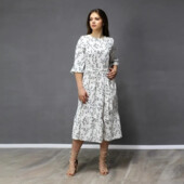 ♕ Стильна жіноча сукня з приємної тканини, розмір 46
