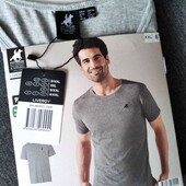 Livergy брендовая хлопковая футболка цвет серый меланж размер XXL  в упаковке!