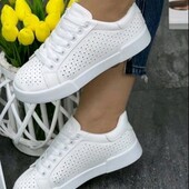 Жіночі білі кросівки, 36-41рр, на середню, широку ногу