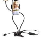 Лампа кільцева для блогінгу і селів зі штативом для смартфону