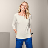 ♕ Модна жіноча блуза молочного кольору, розмір 54-56 (48/50 євро)