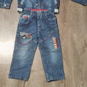 Джинсовий костюм на хлопчика 3-4 роки в ідеальному стані