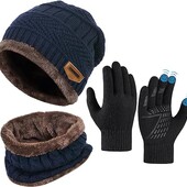 Oopor комплект 3 в 1 шапка+снуд+перчатки.