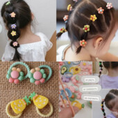 Резиночки для волосся дитячі з декором для найменших Прикраса для дівчинки резинки резинка гумки при