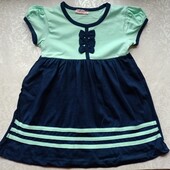 Сукня м'ятно-синя для дівчинки. (9міс-2 роки) Платье для девочки. 4008