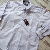 Білосніжна нарядна рубашка, атласні вставки 31р.7-8лет
