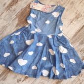 Гарні плаття дівчаткам сердечко р 104-128 4-7/8лет на вибір розпродаж