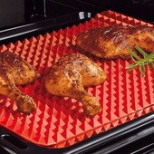 Антипригарный силиконовый коврик для гриля и выпечки pyramid pan fat-reduction silicone cooking mat