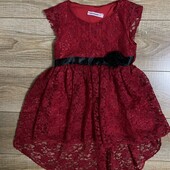 Сукня на дівчинку 92/98 см насищений червоний
