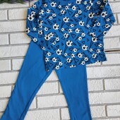 Синя всесезон піжама (лонгслів, штани) лонгслив + брюки lupilu 86/92 см