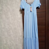 Фирменный красивый вискозный сарафан -платье р.12-14.