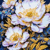 Картина за номерами Елегантні квіти з фарбами металік extra KHO3259
