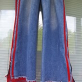 Крутезні джинсові штанці з лампасами 14 розміру