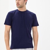 ⇑ Базова футболка з бавовни темно-синя, розмір 2XL