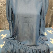 Платье из тонкой джинсовой ткани,с переливом на женщину XS/S,см.замеры