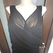 ЧП 11 Платье шифоновое чёрное с большим бантом сзади, размер 18