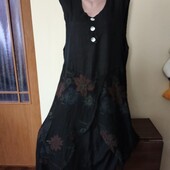 Довге плаття, сарафан, льон, в стилі бохо, великий розмір, не пропустіть.