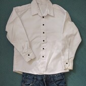 Комплект: сорочка, джинси. р.122