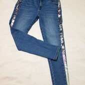 Подростковые стрейчевые эластичные джинсы джеггинсы для девочки 11-12 лет рост 152