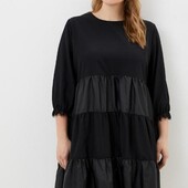 Красивое нарядное платьеце цвет черный .р.52