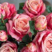 Неймовірно ніжна ніколи не в'януча Троянда латексна Deluxe рожева Матеріал: латекс; в лоті 1 гілка
