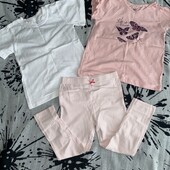 Фірмові футболки легінси на дівчинку 2-4 рочків одним лотом