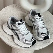 Кросівки Матеріал еко шкіра + взуттєвий текстиль Колір сірий + білі вставки На шнурівці