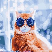 Картина по номерам Brushme Стильный кот в бокэ GX26237 Распродажа