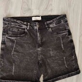 Janina брендовые джинсовые шорты цвет мрамор графит размер S M