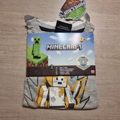Minecraft! Трикотажная футболка для мальчика! 110/116! Лот 5601